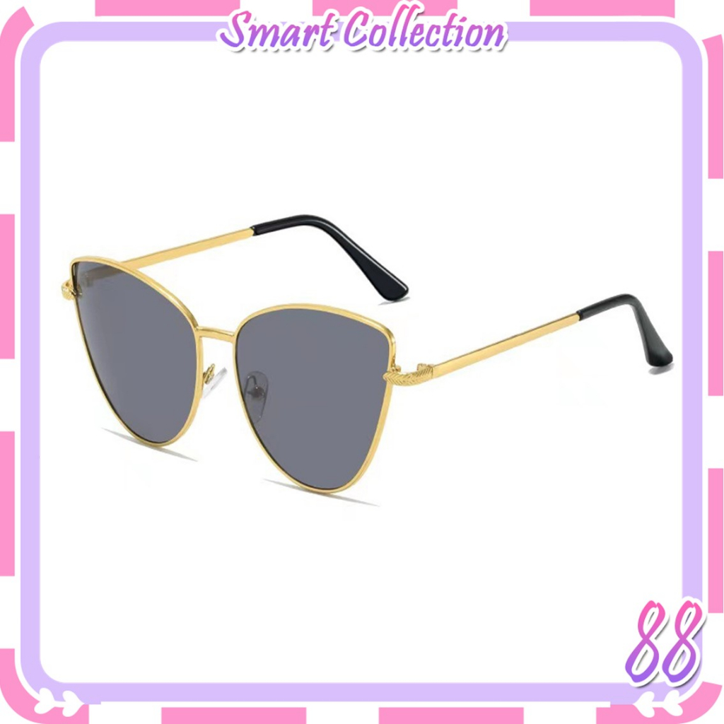 SC✌KC1400 Kacamata Wanita Hitam Cat Eye Anti Radiasi UV Sunglasses Eyewear Kaca mata Fashion