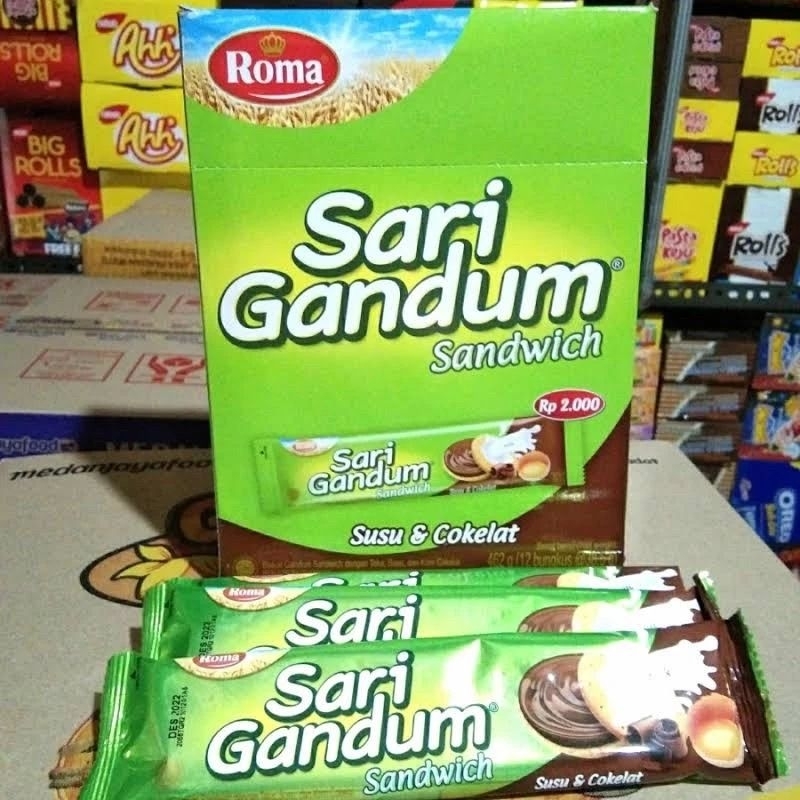 

Biscuit Roma Sari Gandum 1pak isi 1pcs