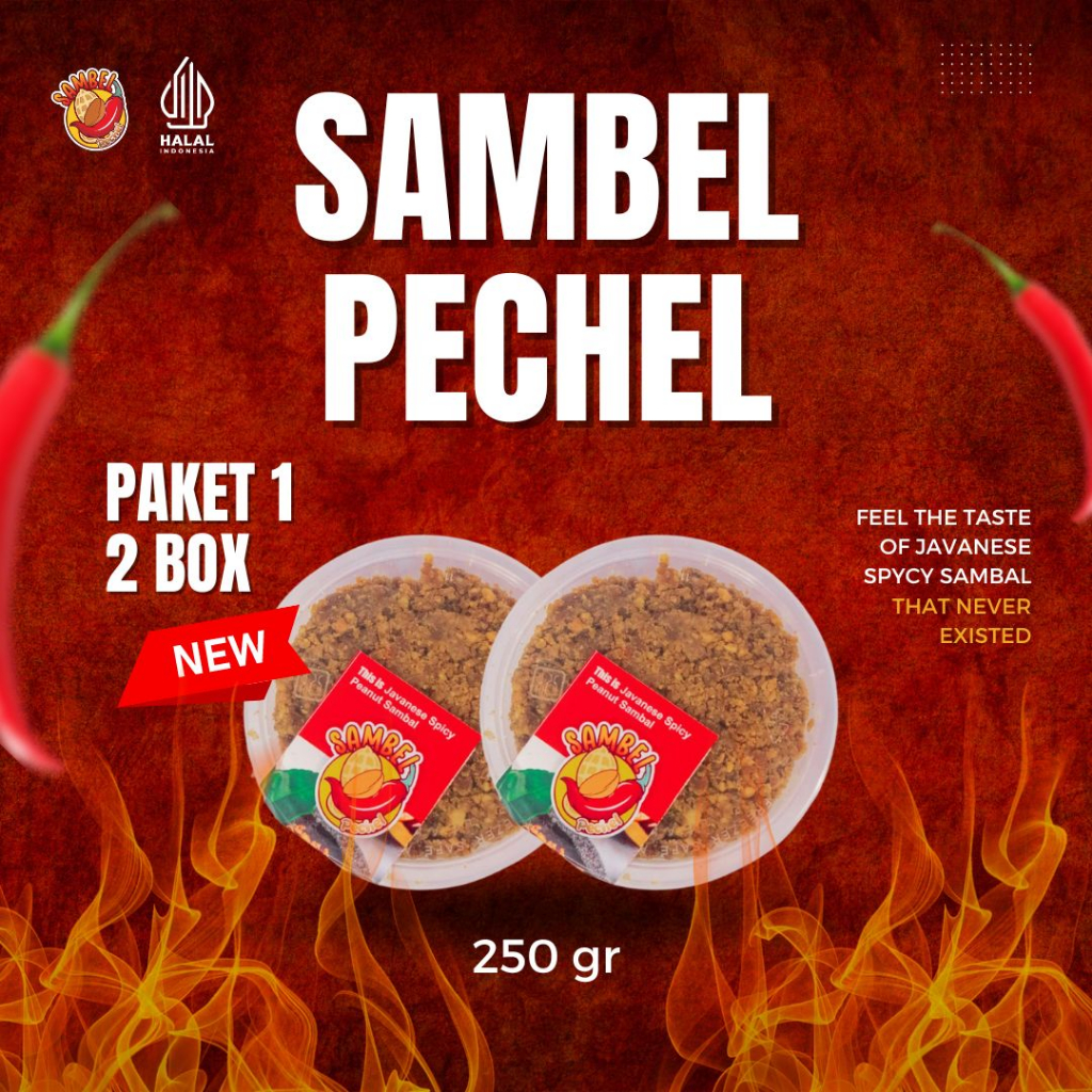 

Sambel Pecel Khas Jawa / Bumbu Sambel Pecel - Paket 2 Box - 250gr