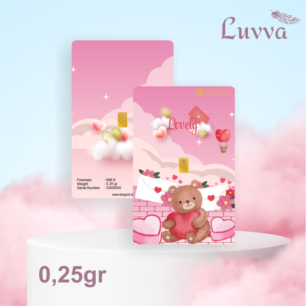 Logam Mulia Micro Gold Star Gold Love Series 0.25gr