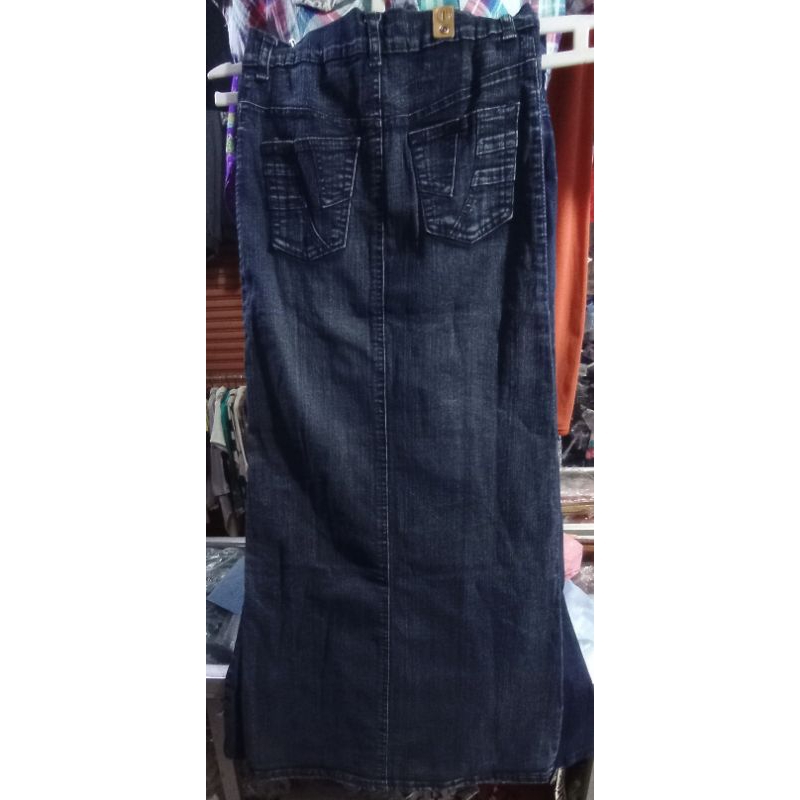 Terbatas Rok span panjang wanita hhf denim