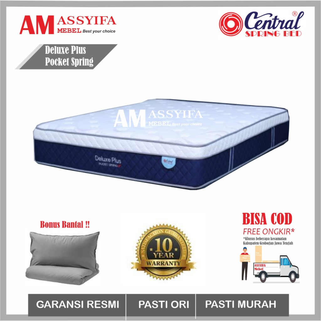 SPRINGBED CENTRAL PLUS POCKET UK160X200 TERMURAH BERGARANSI PABRIK