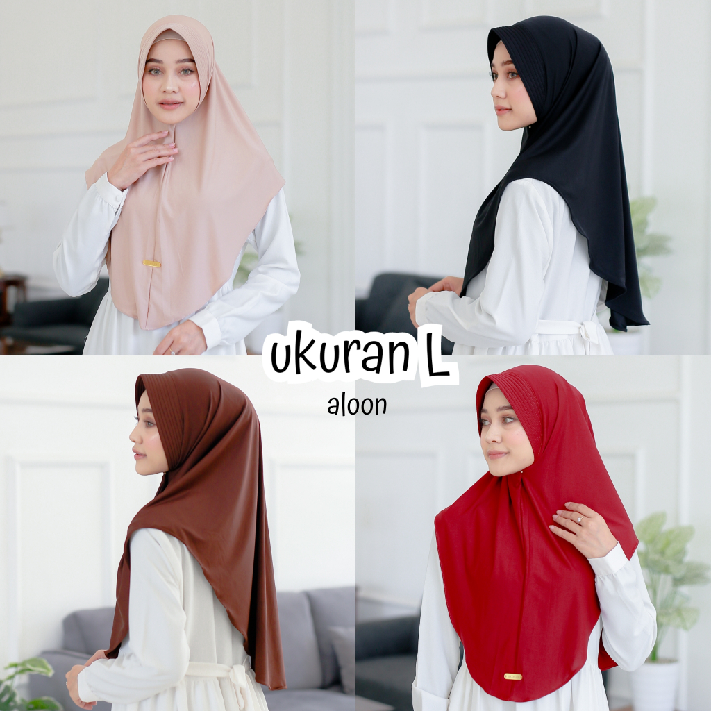 Hijab Bergo Hamidah Jersey Size L by aloon.co – Jilbab Instan