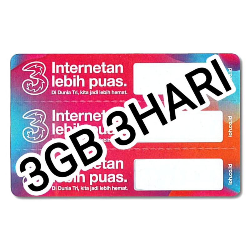 VOUCER TRI 3GB 3HARI