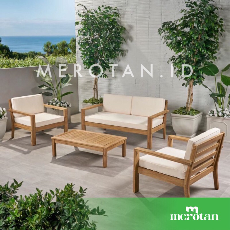 Sofa Jati Outdoor Jati / Set Kursi Tamu Outdoor / Sofa Outdoor