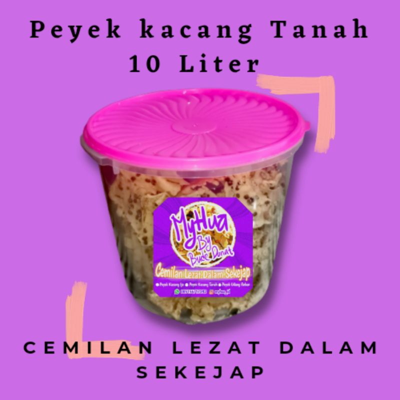 

Peyek kacang tanah 10 liter toples