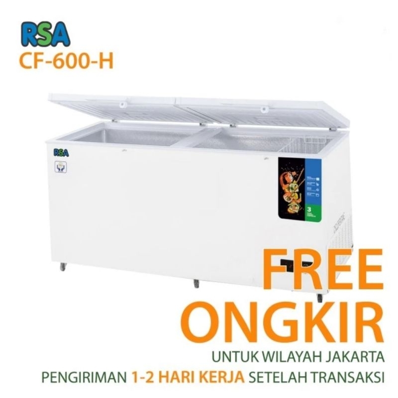 Chest Freezer RSA CF-600-H / CF 600 H / CF600H 500 Liter Freezer Box