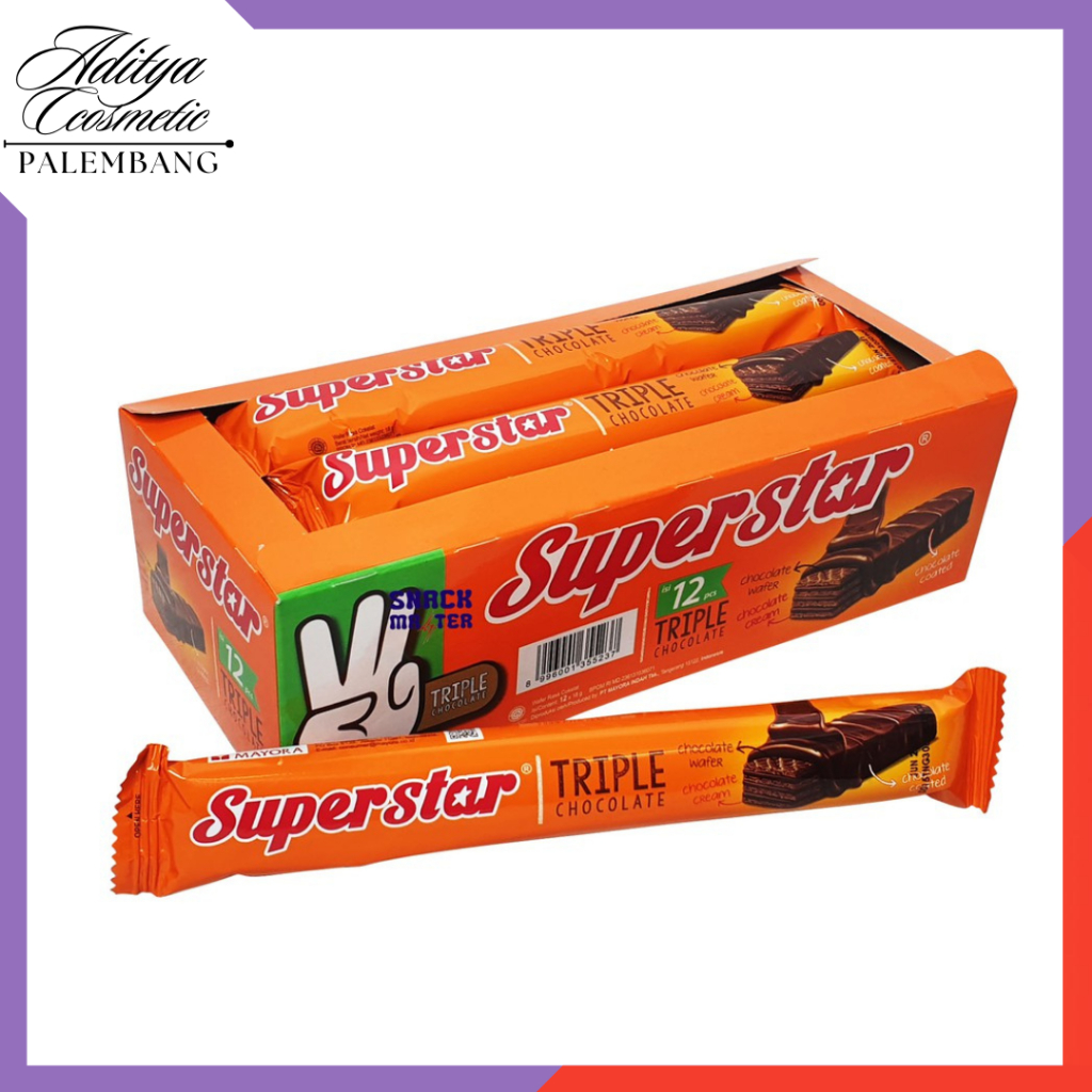 

Superstar Triple Choco Wafer - Netto 12 pcs x 18gr