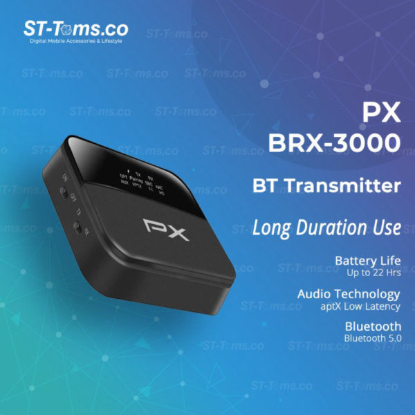 Unik PX BRX 3000 Receiver Bluetooth Transmitter Audio 5.0 2in1 Murah