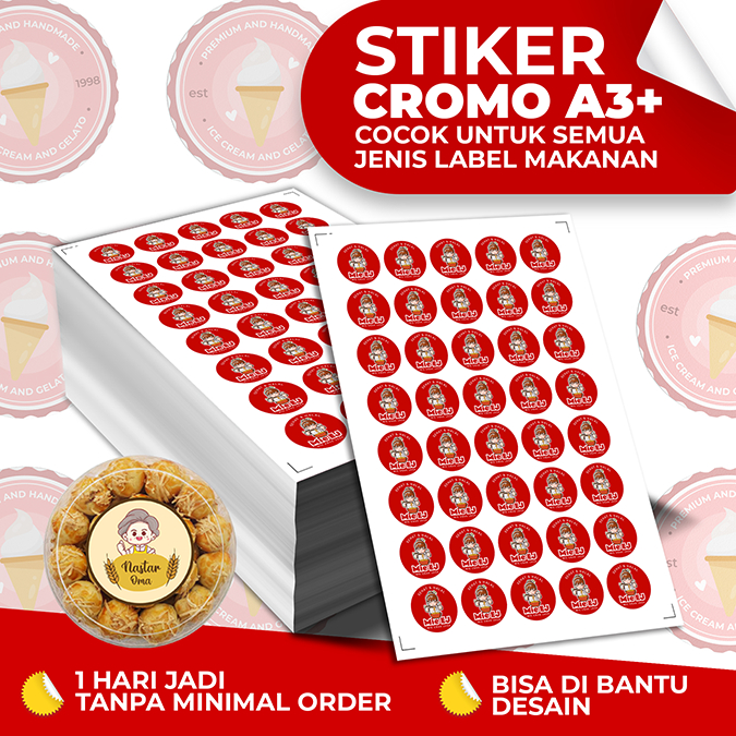 

Cetak Stiker Cromo A3+ / Print Stiker Chromo A3+ / Print Stiker Label Sudah Termasuk kiss cut (cut sesuai pola)