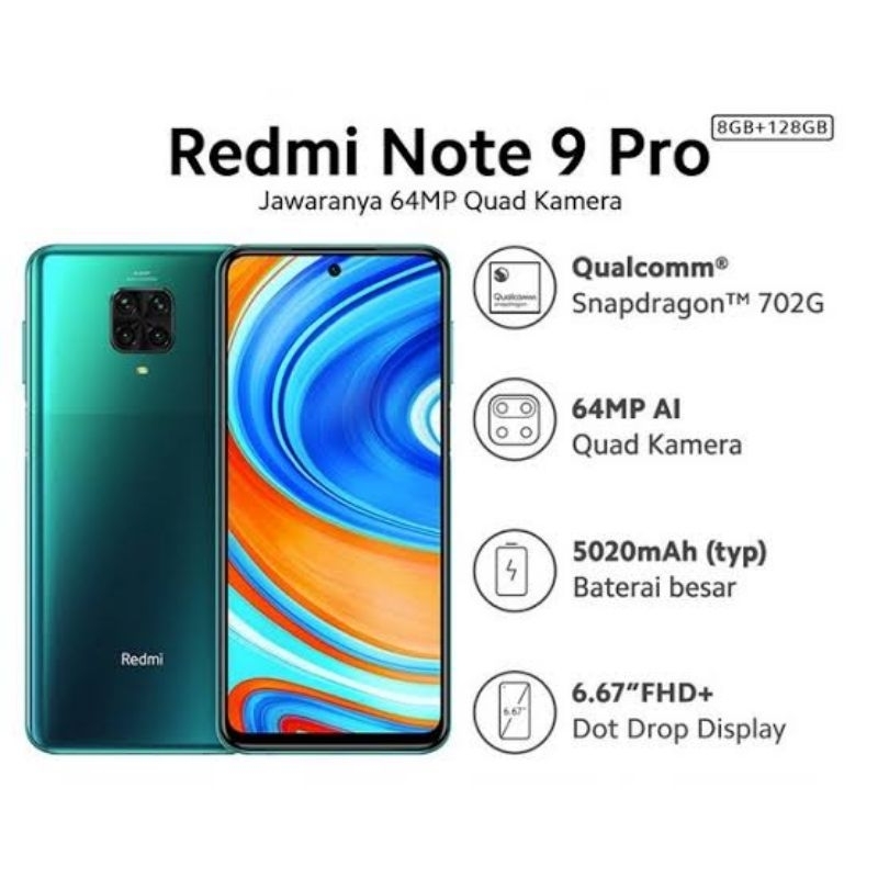 HANDPHONE XIAOMI REDMI NOTE 9 PRO SECOND