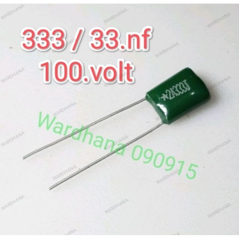 Kapasitor Milar 333 100 volt kapasitor Milar 33nf