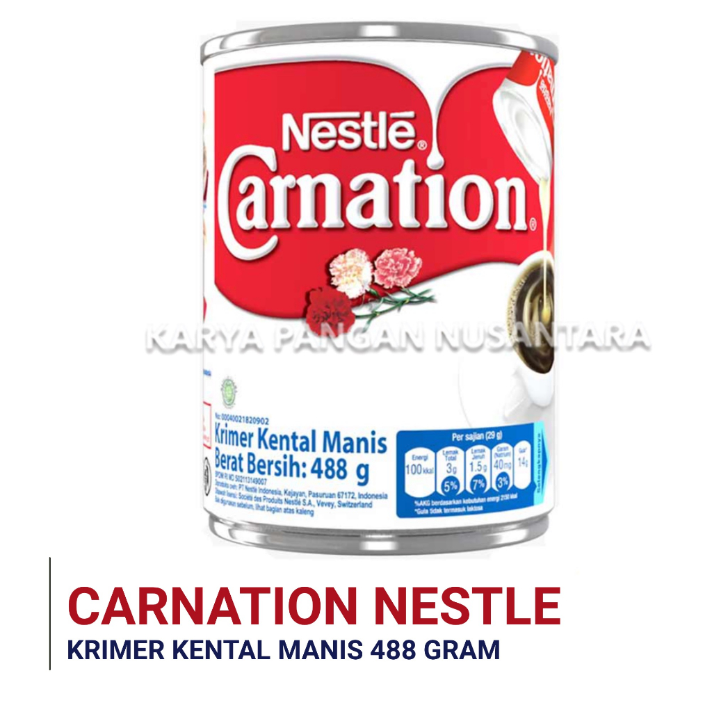 

SUSU KENTAL MANIS CARNATION NESTLE SUSU KRIMER CARNATION KALENG 488GR