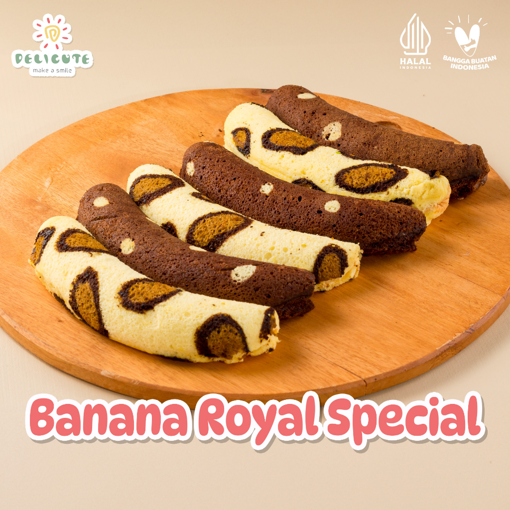 

BANANA ROYAL SPESIAL DELICUTE - BOLU BERBENTUK PISANG DENGAN FLA SPESIAL