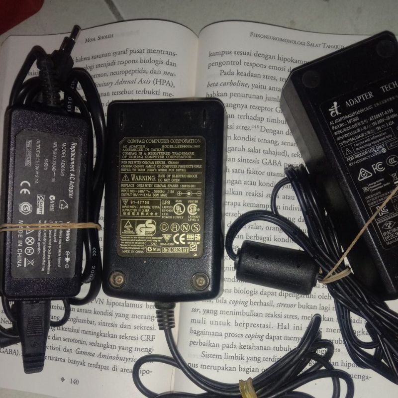 Adaptor Charger 19V 2,1A / 3,16A / 3,43A HIPRO Huntkey Compaq dan aneka merek lain