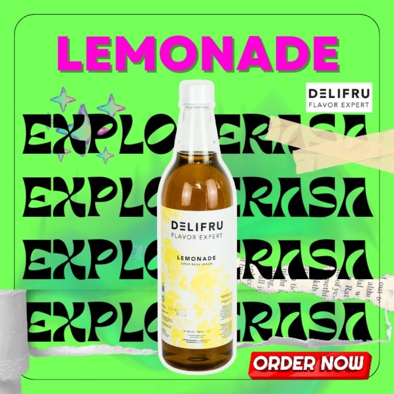 

Delifru syrup rasa lemonade isi 1 liter