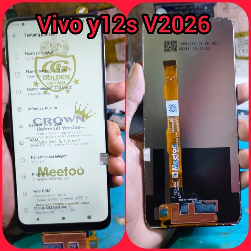 Lcd Touchsreen Ts Fulset Vivo Y12s seri hp 2026