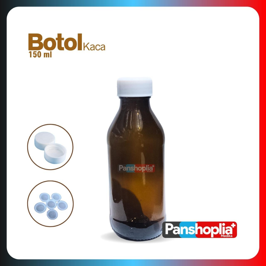 Botol Kaca 150ml / Botol Kaca Coklat 150 ml / Botol Amber 150ml