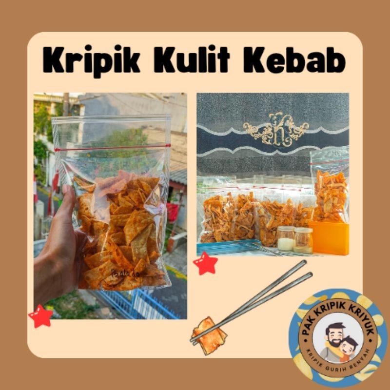 

Kripik Kulit Kebab Keripik Kebab Gurih Renyah Chips Kriyuk Kriuk Kres