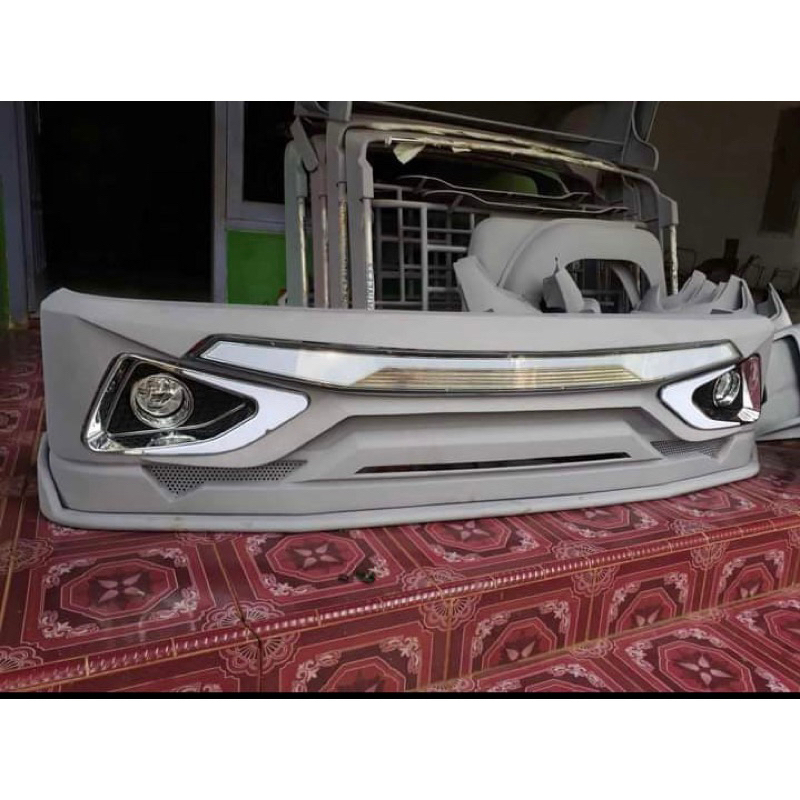 bemper truk canter model lampu jetbus3 dan kumis