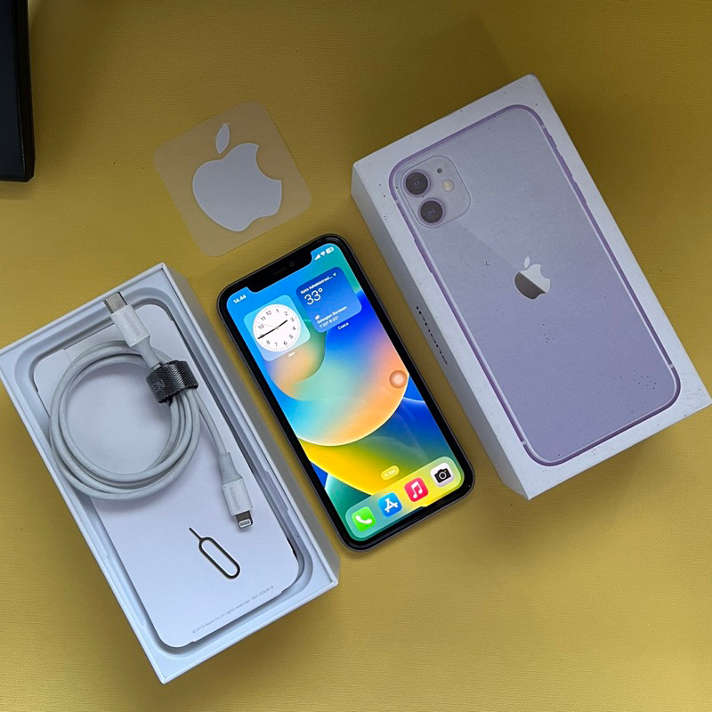 iPhone 11 128GB Purple Ungu fullset