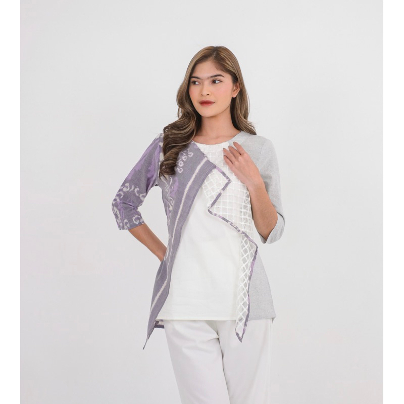NATASHA BLOUSE | ATASAN TENUN ENDEK | UNGU
