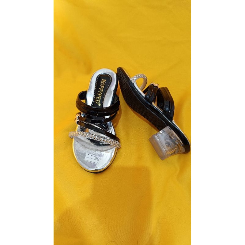 sepatu heels kaca anak Hoppyped anak perempuan