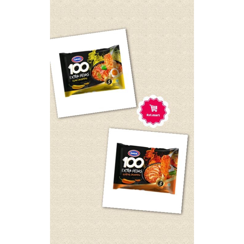 

paket gaga mie instant 100 extra pedas 4 pcs