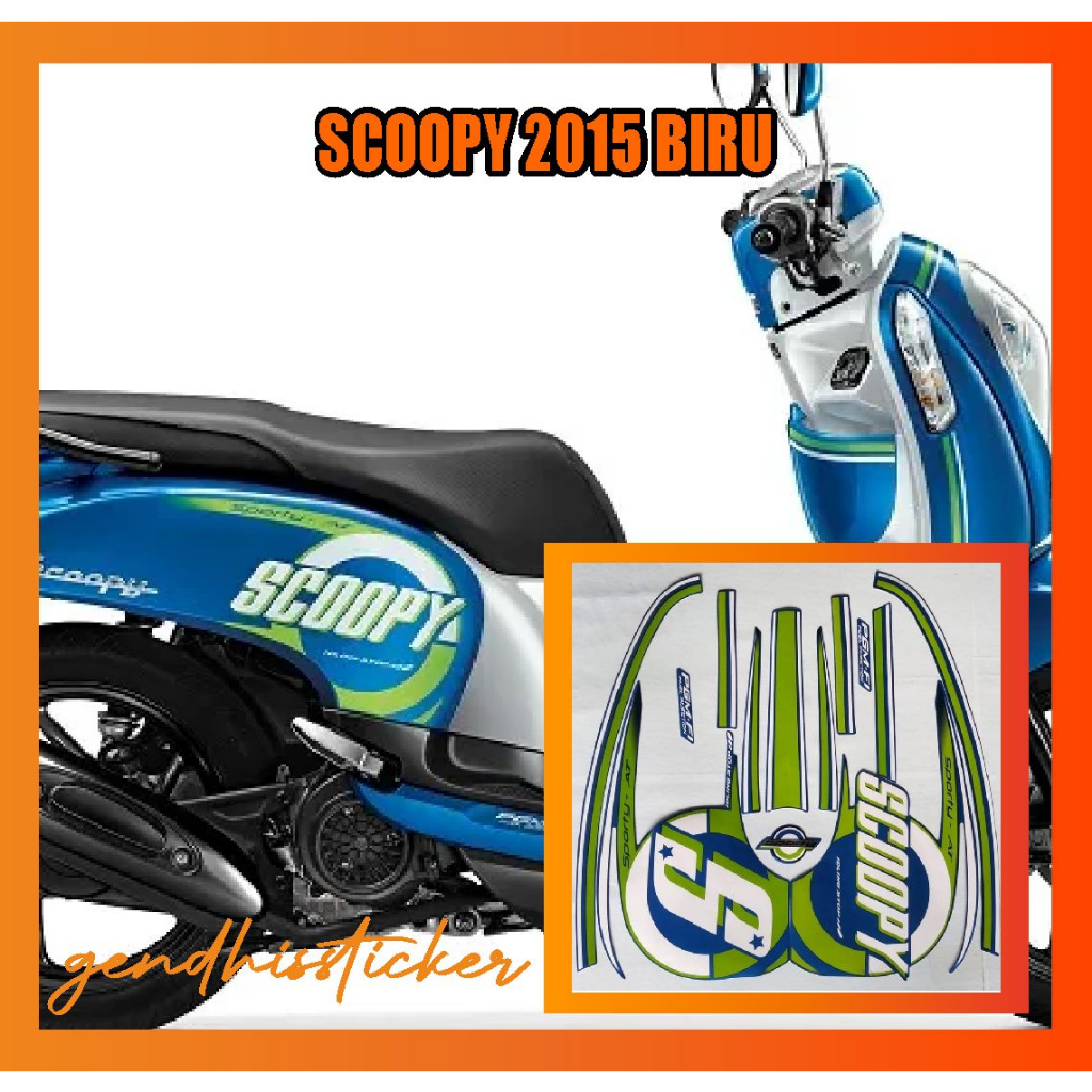 striping motor scoopy 2015 biru