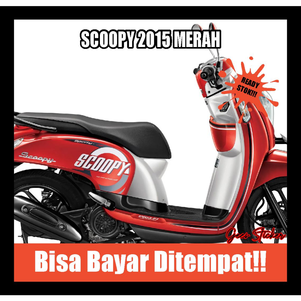 striping scoopy 2015 merah