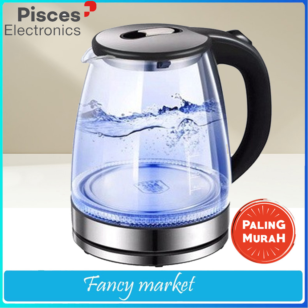 PROMOO TEKO LISTRIK/KETTLE LISTRIK PISCES PK 171GS - Bahan Kaca 1,7 Liter