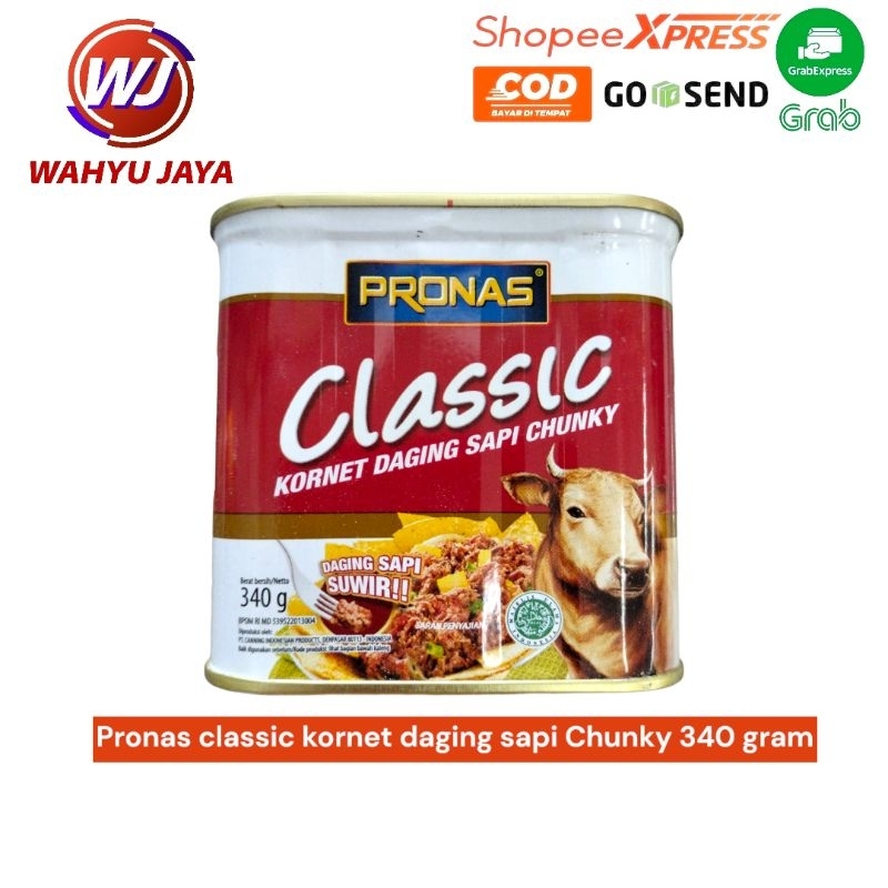 

Pornas classic kornet daging sapi Chunky 340gram