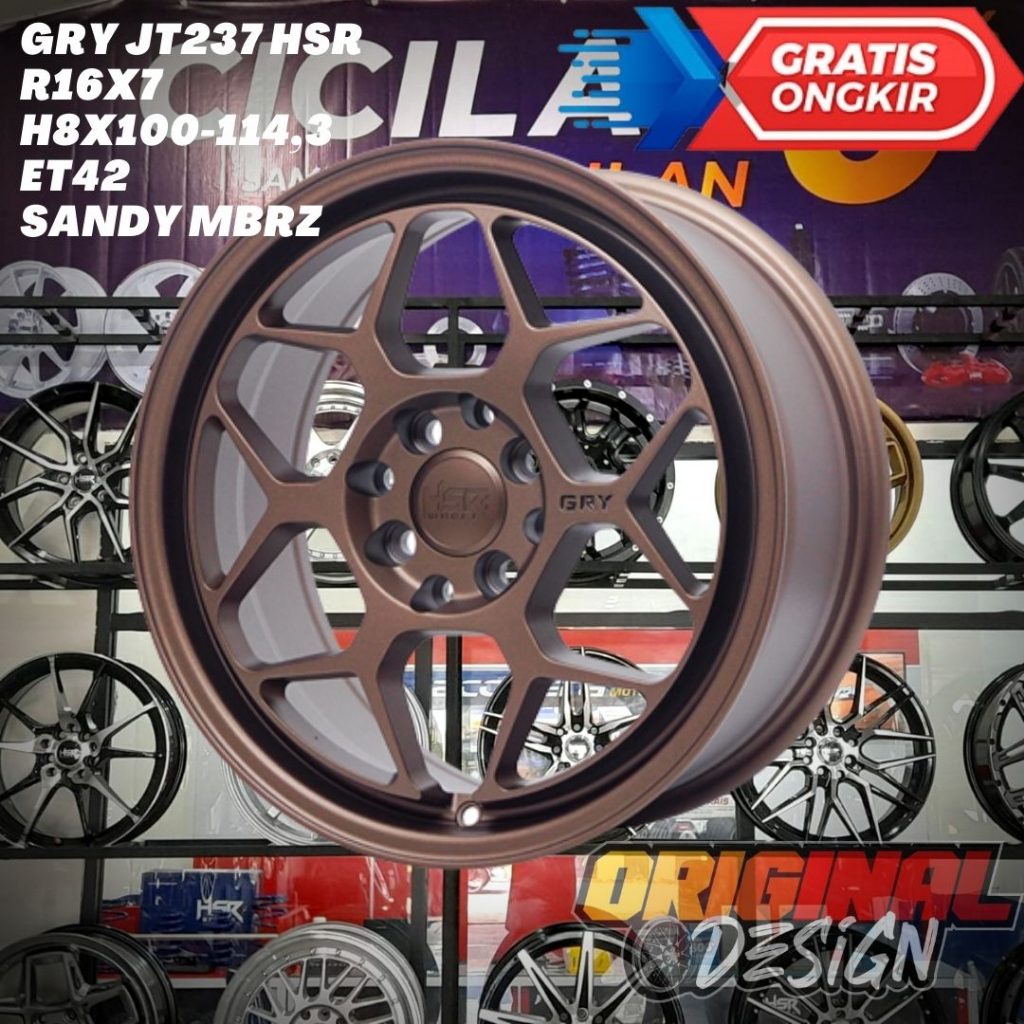 Velg Mobil Ring 16 HSR GRY R16 BRONZE Sirion , Etios , Avanza , Ignis