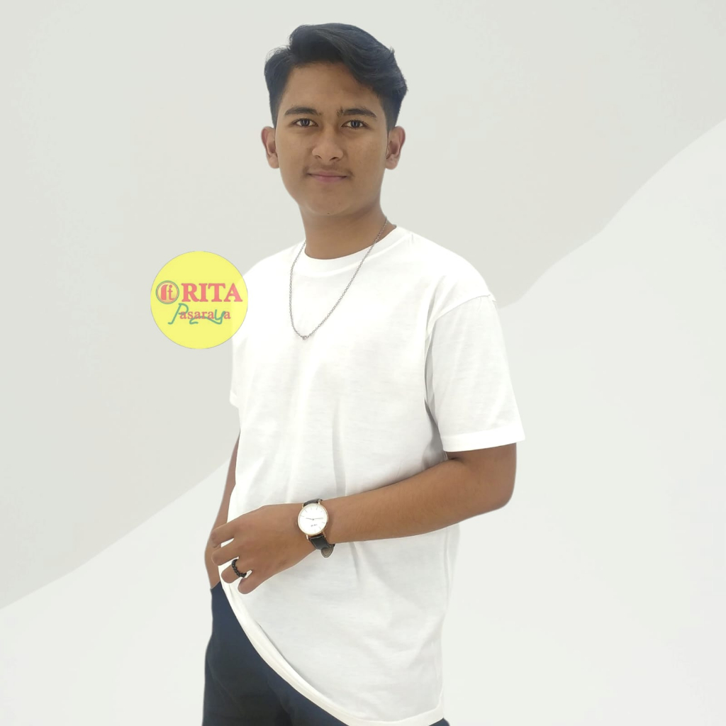 G Gano Kaos Oblong Polos Putih