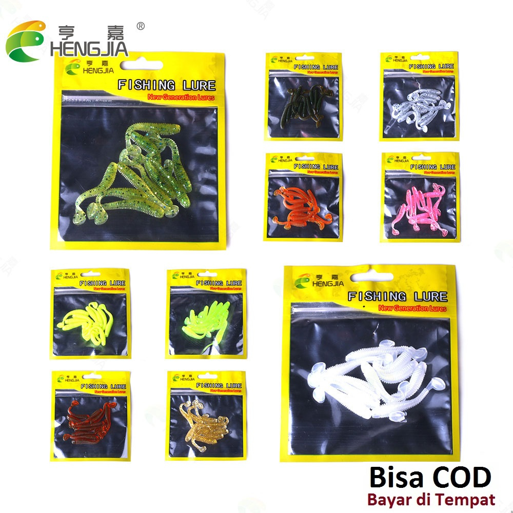 10Pcs Softworm 5cm Umpan Pancing Ikan Cacing Soft Locust Lifelike Fishing Lure