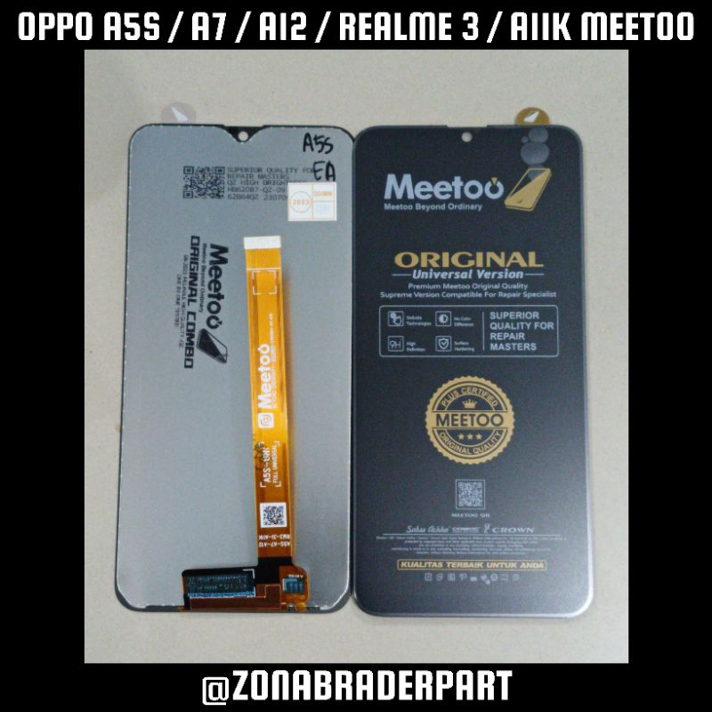 LCD + TS OPPO REALME 3 /A5S/A7/A12/A11K OG SUPER / MEETOO  ORIGINAL QUALITY