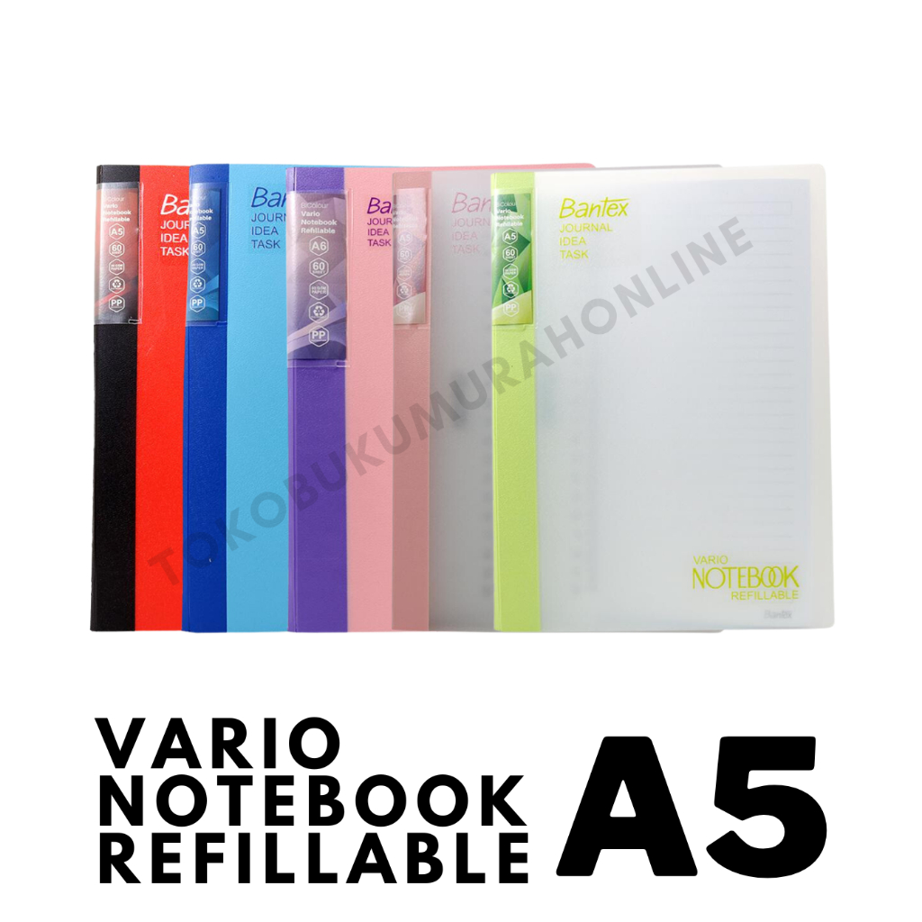 

Bantex Vario Notebook Refillable A5 9 Ring 3284