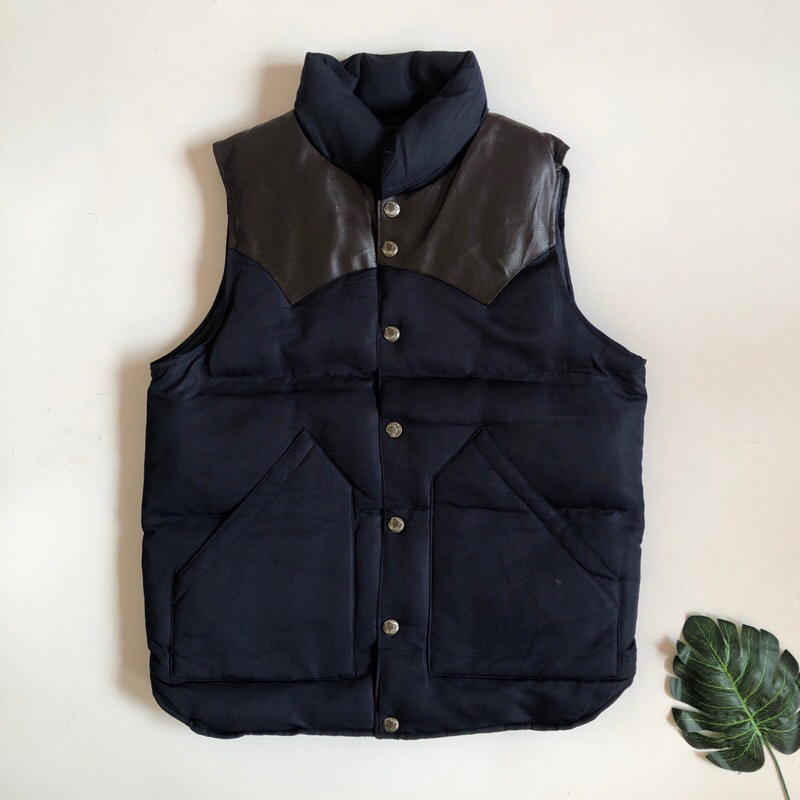 Climb Navy Puffer Vest Rompi