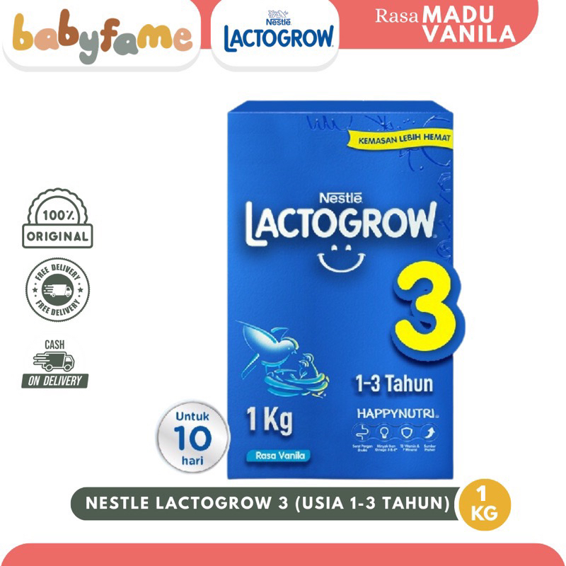 

NESTLE LACTOGROW 3 | USIA 1-3 TAHUN | 1KG | SUSU FORMULA