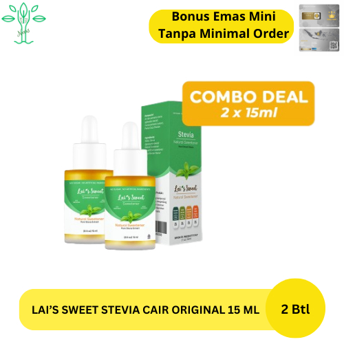 

Lai's Sweet Stevia Cair Original Paket 2 Botol 15 ML