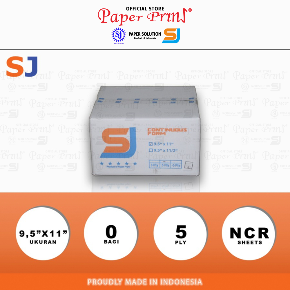 

SJ Orange Kertas Continuous Form 5PLY NCR 9,5" x 11
