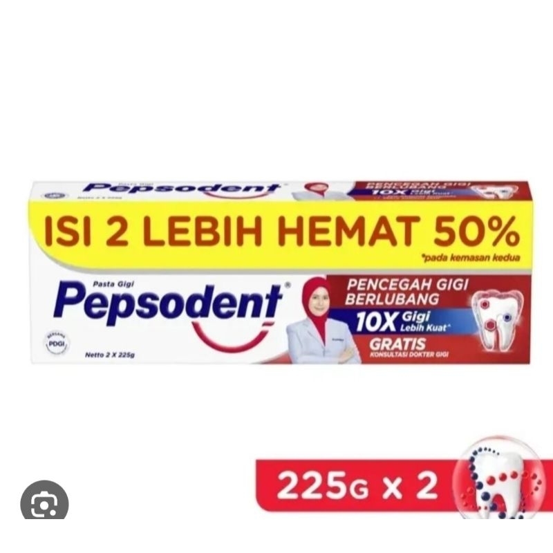 pepsodent 225gr isi 2