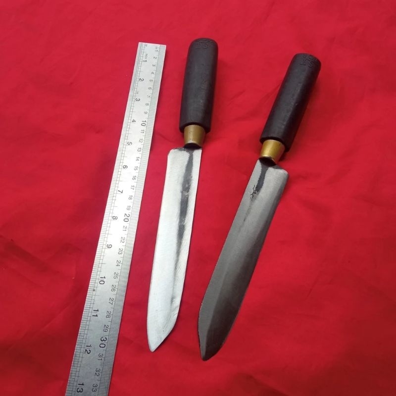 Pisau Dapur Lokal Handmade Bahan Gergaji Kuat Siap Pakai Tajam