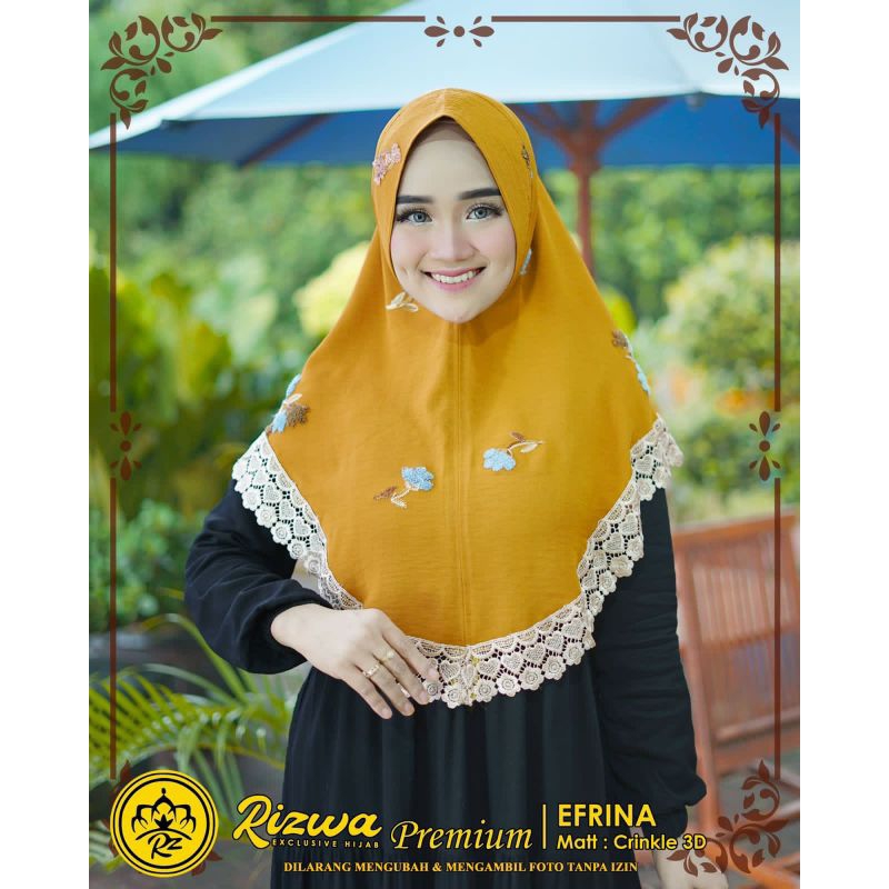HIJAB BERGO RENDA EFRINA ORY RIZWA HIJAB