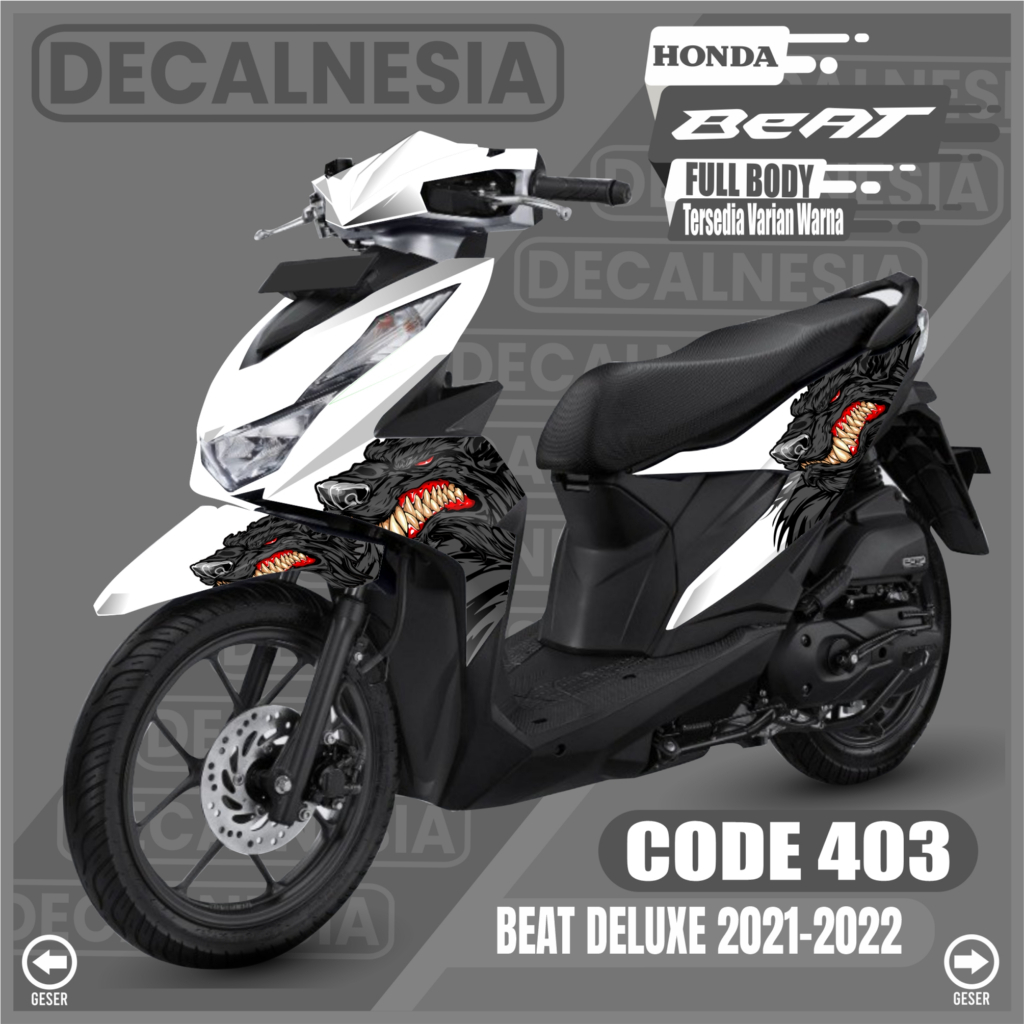 Decalnesia Decal Stiker Beat Deluxe Street New 2021 2022 2023 Full Body CBS ISS Motor Honda Variasi 