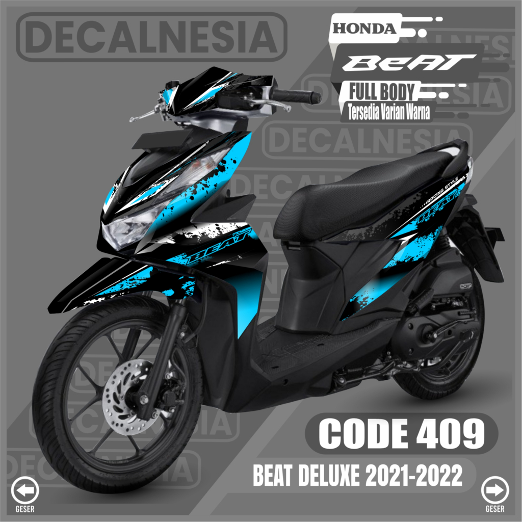 Decalnesia Decal Stiker Beat Deluxe Street New 2021 2022 2023 Full Body CBS ISS Motor Honda Variasi 
