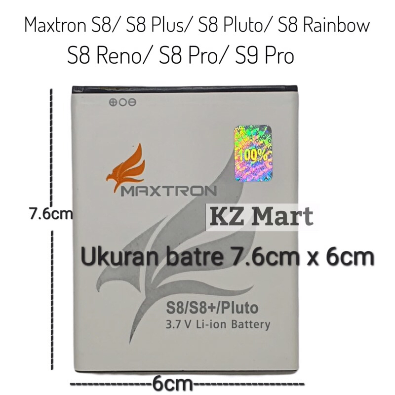 Baterai Batere Maxtron S8 S8+ Plus Batre Hp Maxtron Pluto S8 Rainbow S8 Reno S8 Plus Original Batter