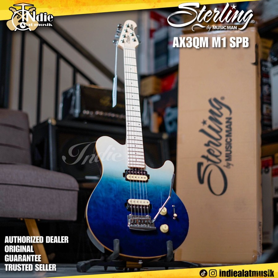 Gitar Elektrik Axis AX3QM M1 Sterling By Musicman l Spectrum Blue