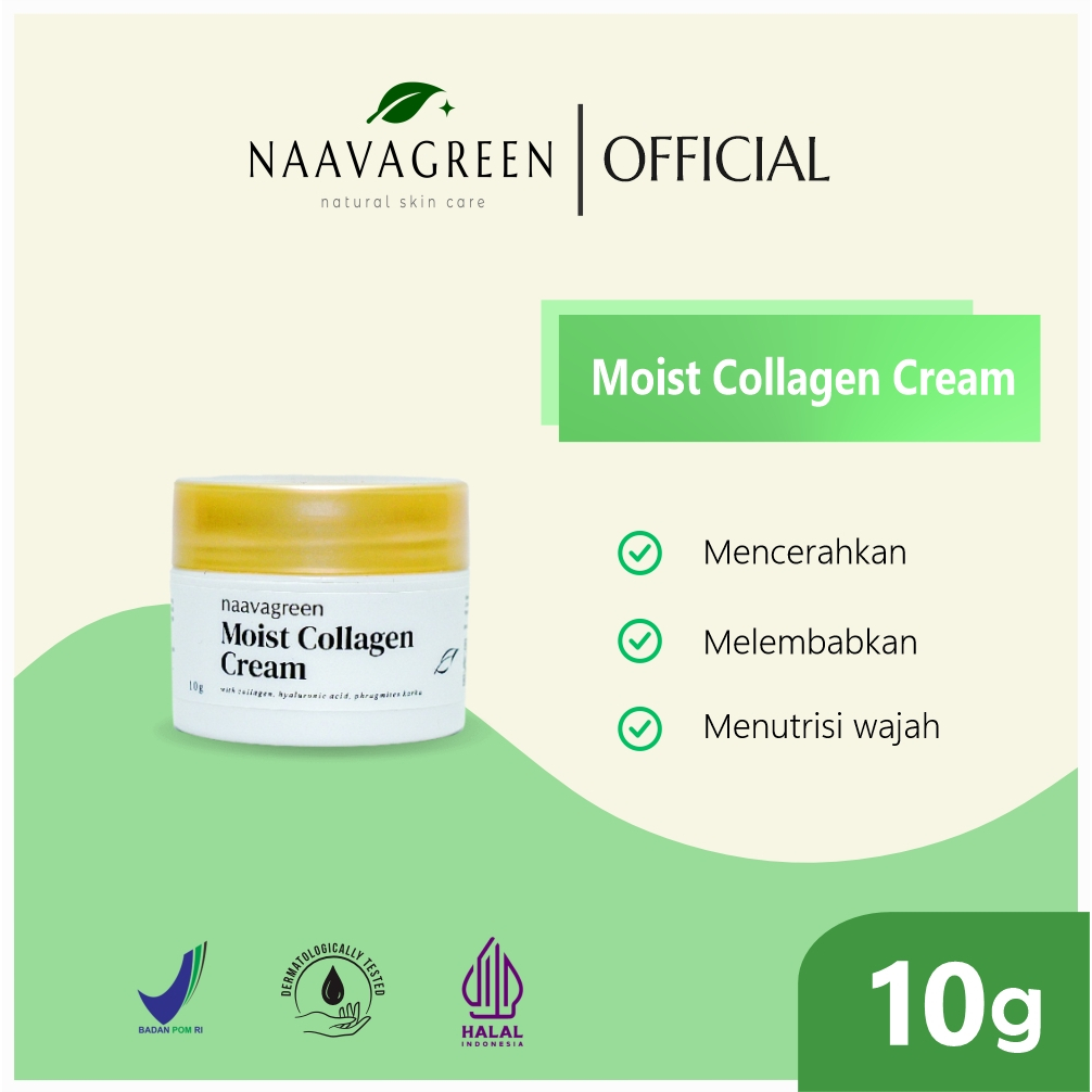 NAAVAGREEN Moist Collagen Cream - Peremajaan kulit dan pembentukan collagen baru