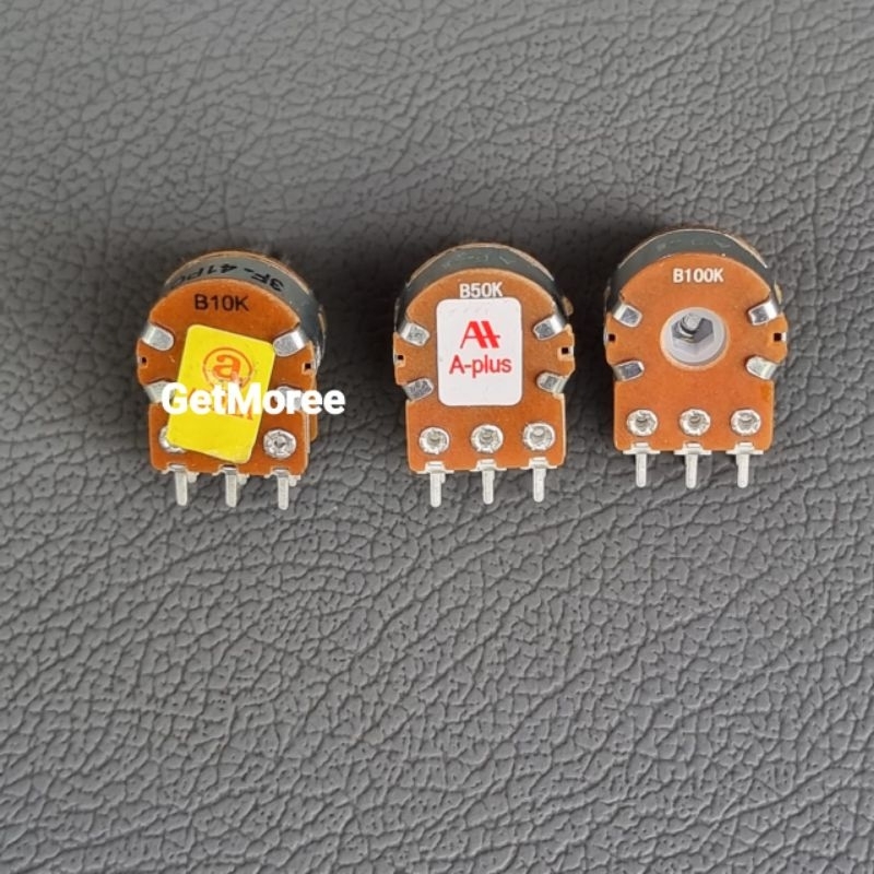 Potensio Stereo Klik ASP Kaki 6 As pendek 15mm Aplus Original 10K 50K 100K